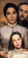 Portrait d’Aimé Jules Dalou sa femme et sa fille romantique Sir Lawrence Alma Tadema